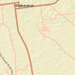 Shibirghān Street Map