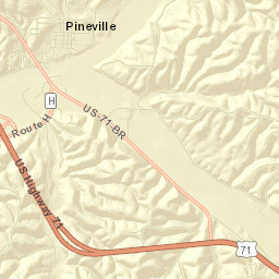 Pineville Street Map