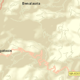 Benalauría Street Map