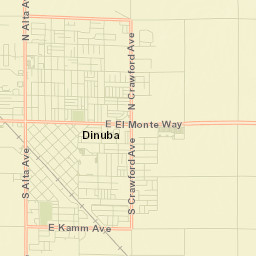 200-250 N Roberts Pl Dinuba CA Street Map