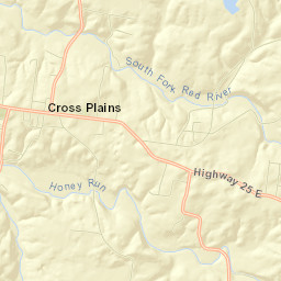 Cross Plains Street Map