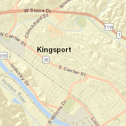 Kingsport Street Map