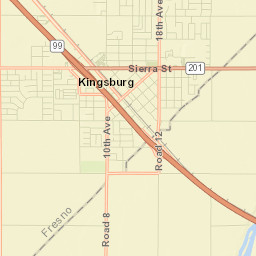 Kingsburg Street Map