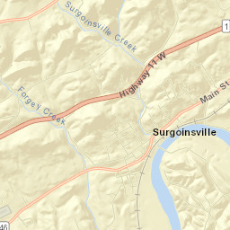 Surgoinsville Street Map