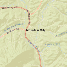 Mountain City Street Map