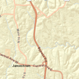 Jamestown Street Map
