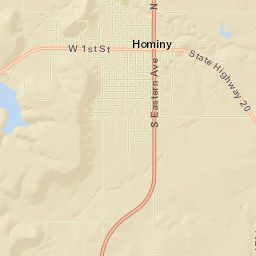 Hominy Street Map