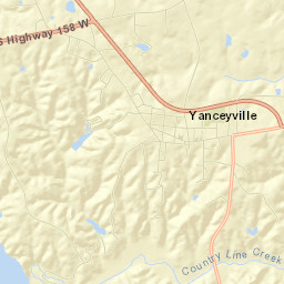 Caswell County Street Map