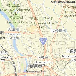 Maebashi Street Map