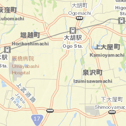 Maebashi Shi Street Map