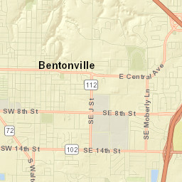 NE John Deshields Blvd Bentonville AR Street Map