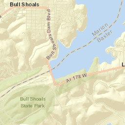 Bull Shoals Street Map