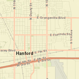 Hanford Street Map