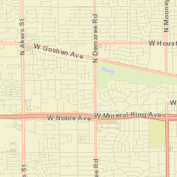 762-796 South Linwood Street Visalia CA Street Map