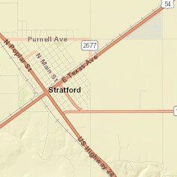S Cedar St Stratford TX 79084 Street Map