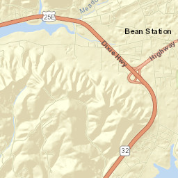 Bean Station Street Map