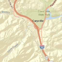 Caryville Street Map
