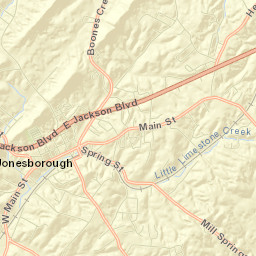 Jonesborough Street Map