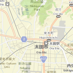Ōta-shi Street Map