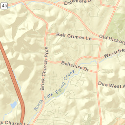 Dickerson Pike & US-41 & I-65 Madison Street Map