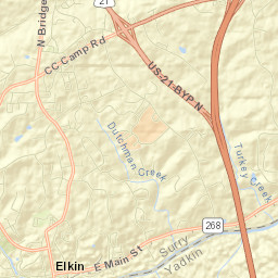 Elkin Street Map