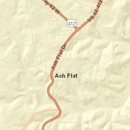Ash Flat Street Map