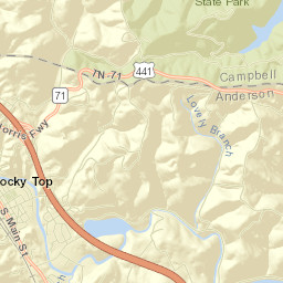 Rocky Top Street Map