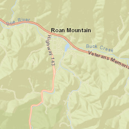 Roan Mountain Street Map