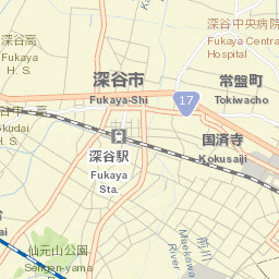 Fukaya-shi Street Map