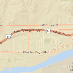 651 N 33rd W Ave Tulsa Oklahoma Street Map