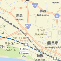 Kumagaya Shi Street Map