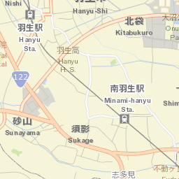Hanyū Street Map