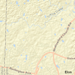 Elon Street Map