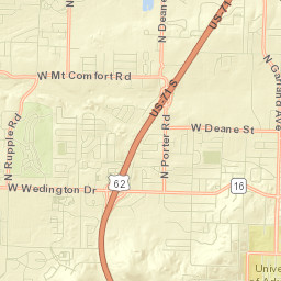 400 N Razorback Rd Fayetteville Street Map