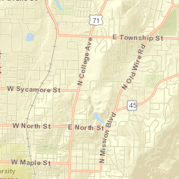 1236-1324 North Edgehill Drive, Fayetteville Street Map