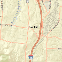 Oak Hill Street Map