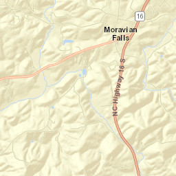 Moravian Falls Street Map