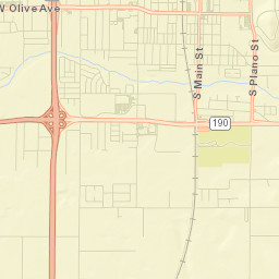 1301-1399 S F St Porterville CA Street Map