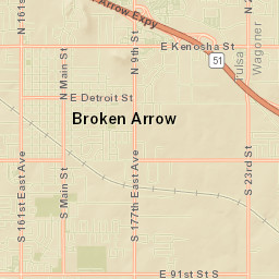 Broken Arrow Street Map