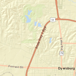 527-537 Jenkinsville-Jamestown Road, Dyersburg Street Map