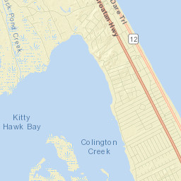 Kitty Hawk Street Map