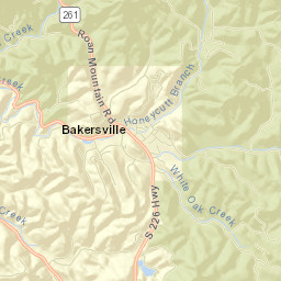 Bakersville Street Map
