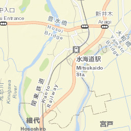 Mitsukaidō Street Map