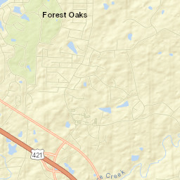 Forest Oaks Street Map
