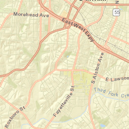 Durham, North Carolina Street Map