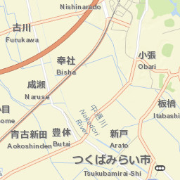 Tsukubamirai-shi Street Map