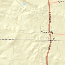 Cave City Street Map