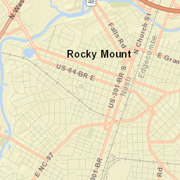 Rocky Mount Street Map