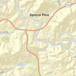 Spruce Pine Street Map