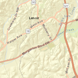 Lenoir Street Map